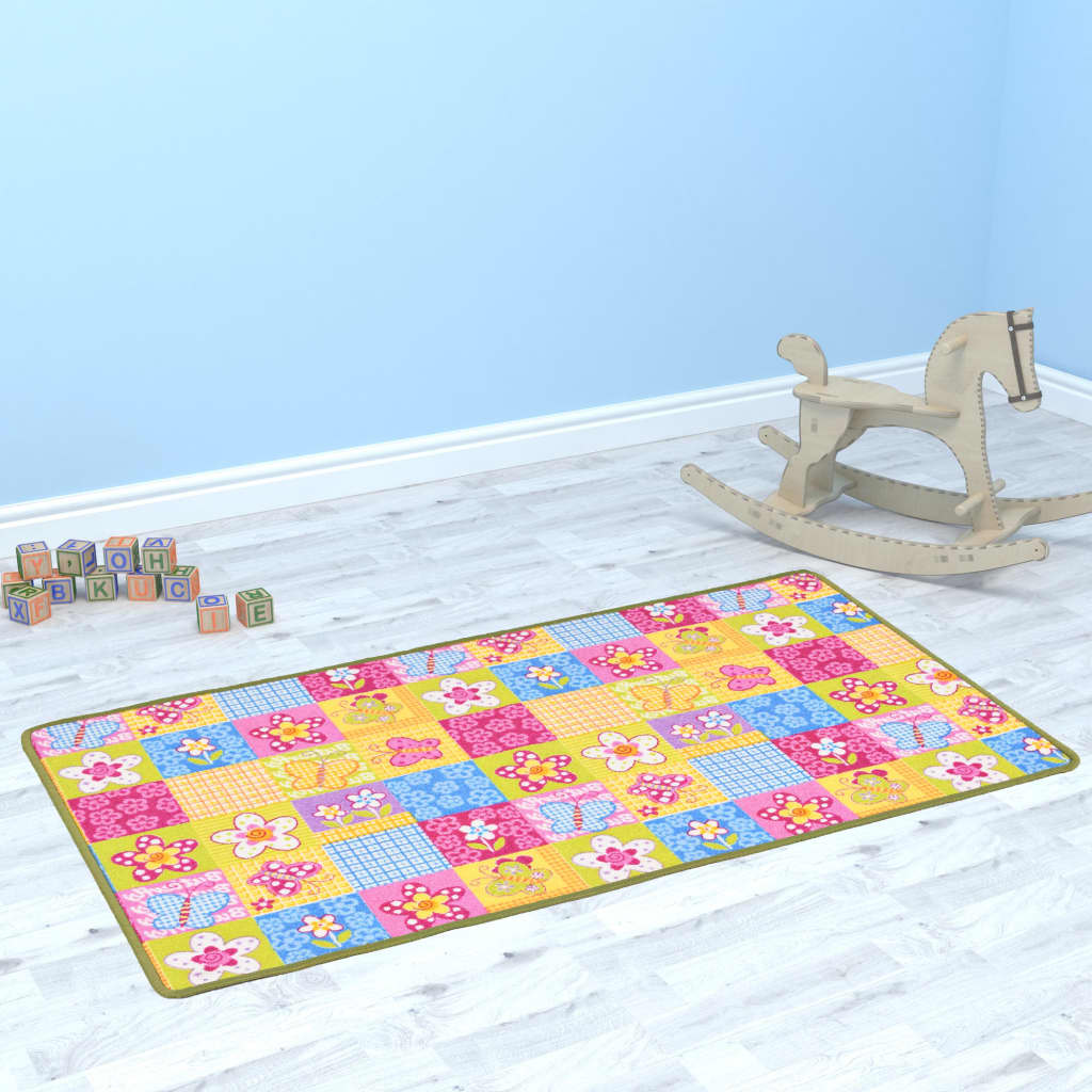Tapis de jeu Poil à boucle 67 x 120 cm Motif de papillon