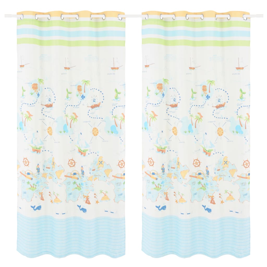 Rideau Occultant Imprimé Enfants 140x240cm 2 Pcs