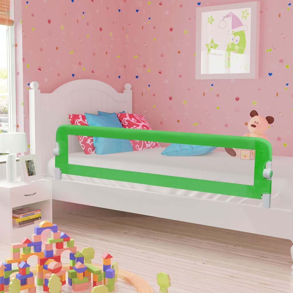 Barrière Lit Enfant Vert Sécurité 180x42cm Polyester