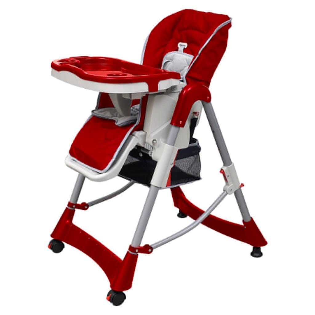 Chaise haute bébé réglable 5 positions Bordeaux sécurité