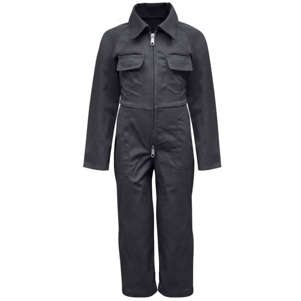 Combinaison de travail enfant grise 134/140 polycoton résistante