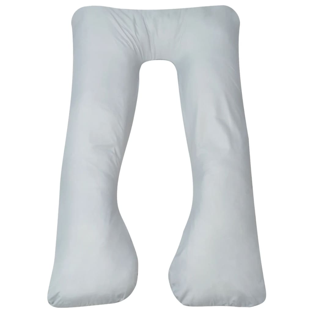 Oreiller Grossesse U 90x145cm Gris Maternité Allaitement Confort