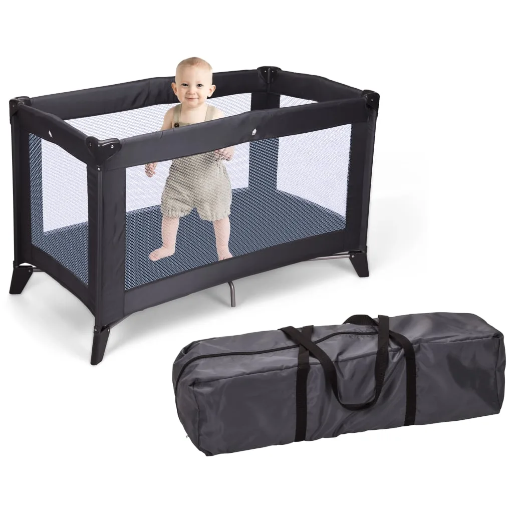 Lit Pliable Enfant Gris Foncé Home&Styling Matelas Inclus