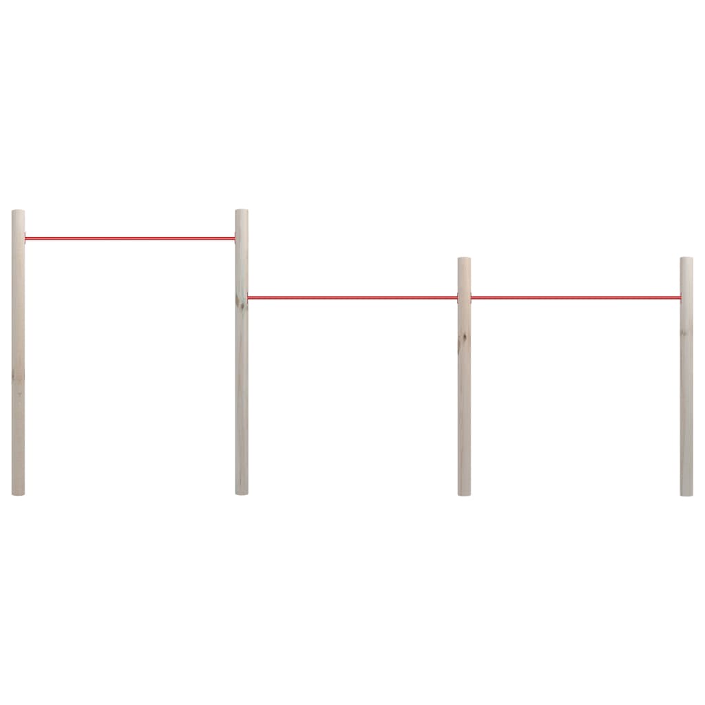 Barre de Gym Jardin 404×170 cm Pin Imprégné Acier Robuste