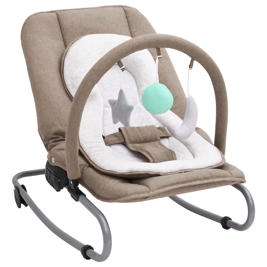 Transat pour bébé taupe acier réglable avec jouets
