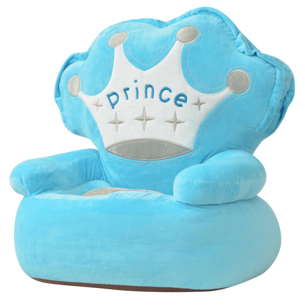 Chaise Peluche Enfant Prince Bleu – Fauteuil Jouet