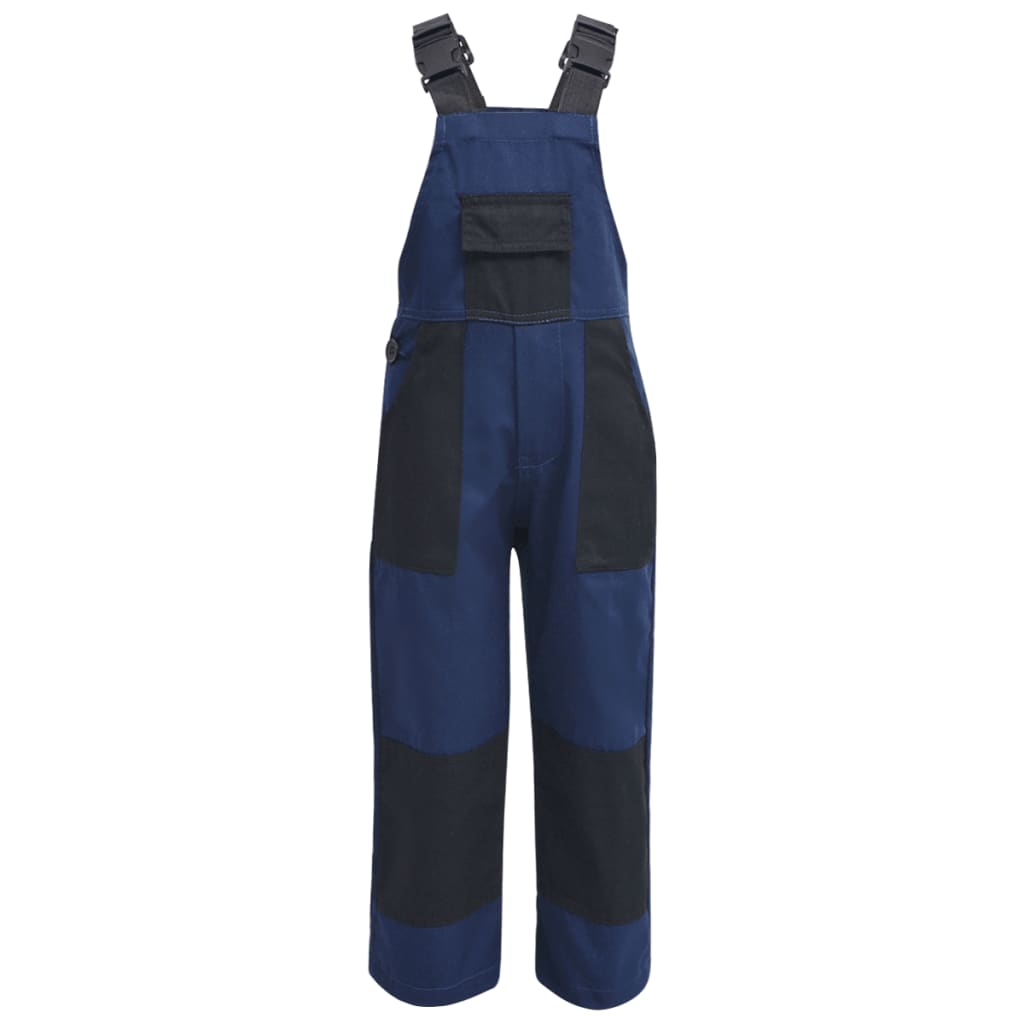 Salopette à bavette enfants 158/164 Bleu Polyester Coton