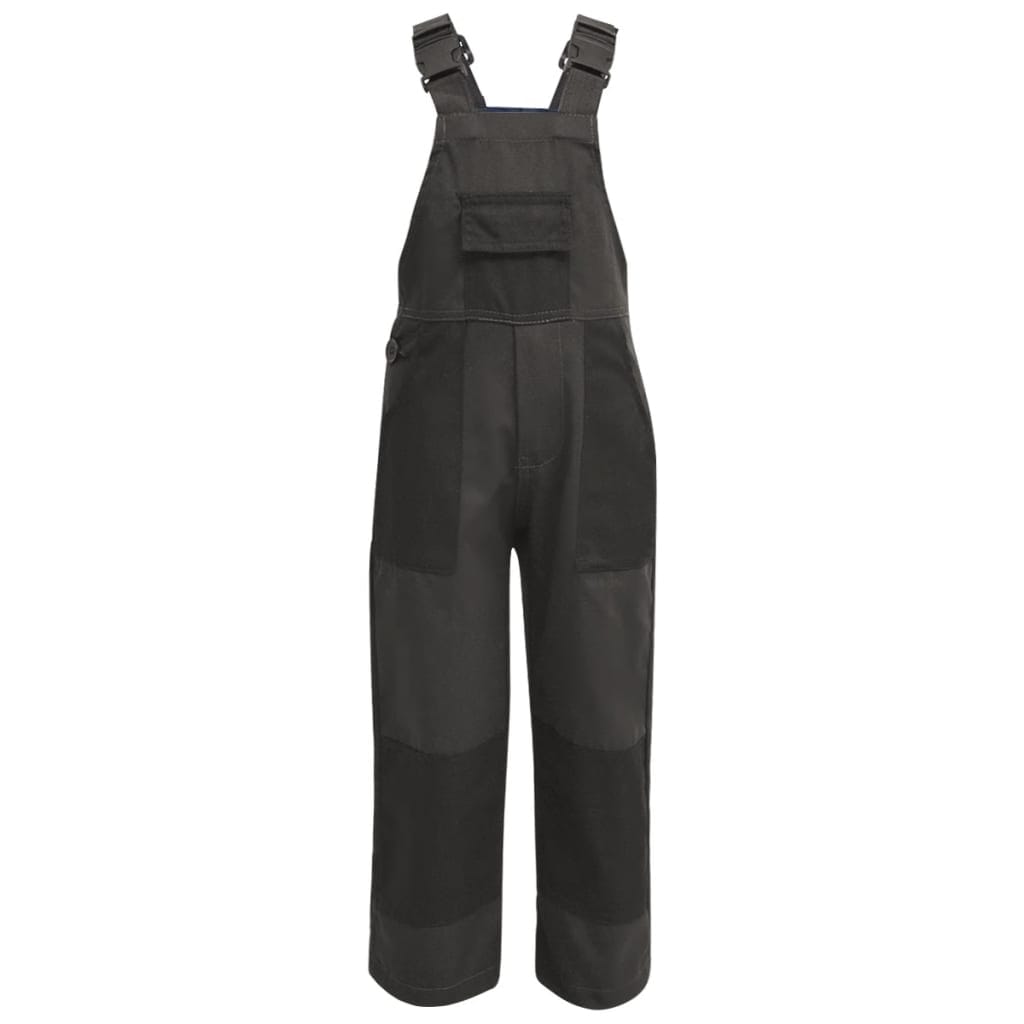 Salopette à bavette enfants taille 98/104 gris confortable