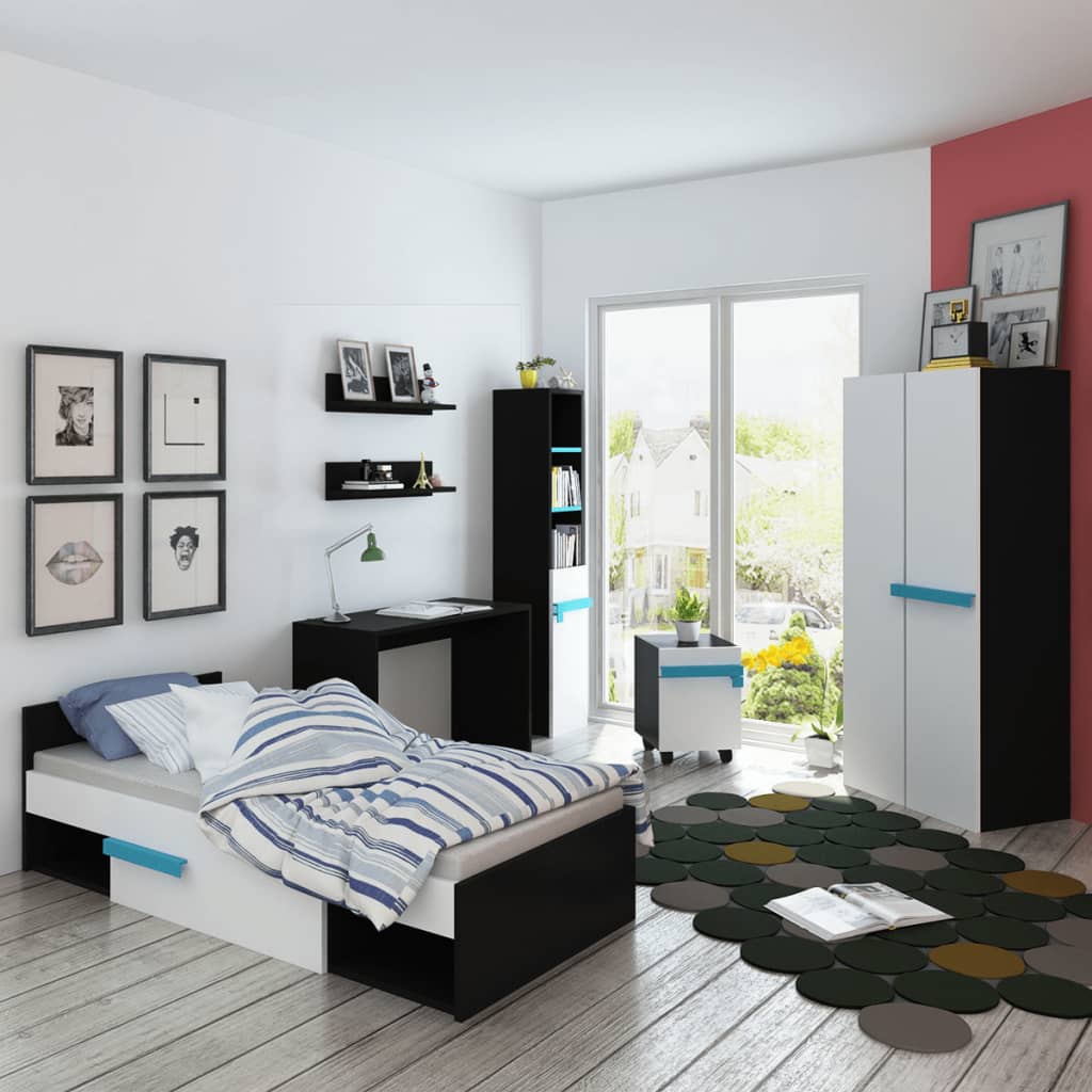Mobilier chambre enfant bleu 8 pièces – Meubles jeunesse complèt