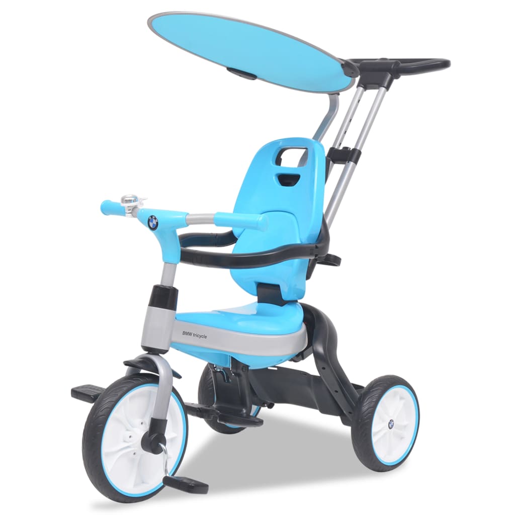 Tricycle BMW Enfants Bleu Pliable 9-36 Mois Auvent