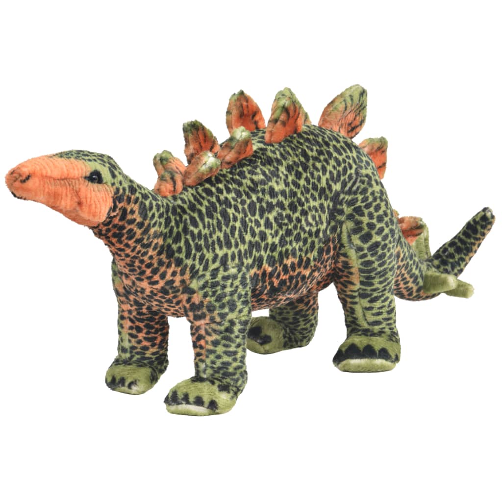 Dinosaure Peluche Chevaucher Stegosaurus XXL Vert Orange Enfant