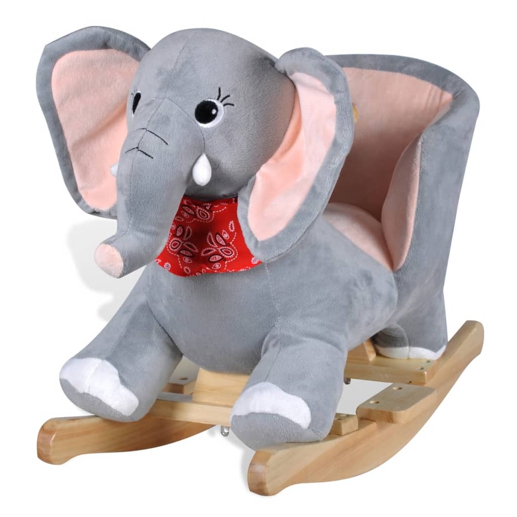 Éléphant Bascule Bébé Peluche 12+ Mois – Doudou Confort