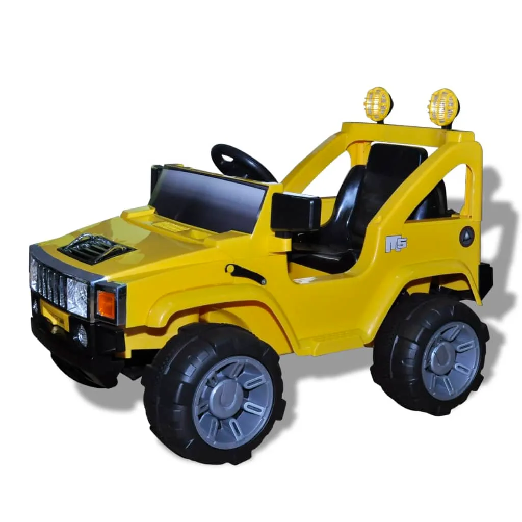 Voiture Électrique Enfant 6V Jaune – Avec Klaxon, Phares et Siège