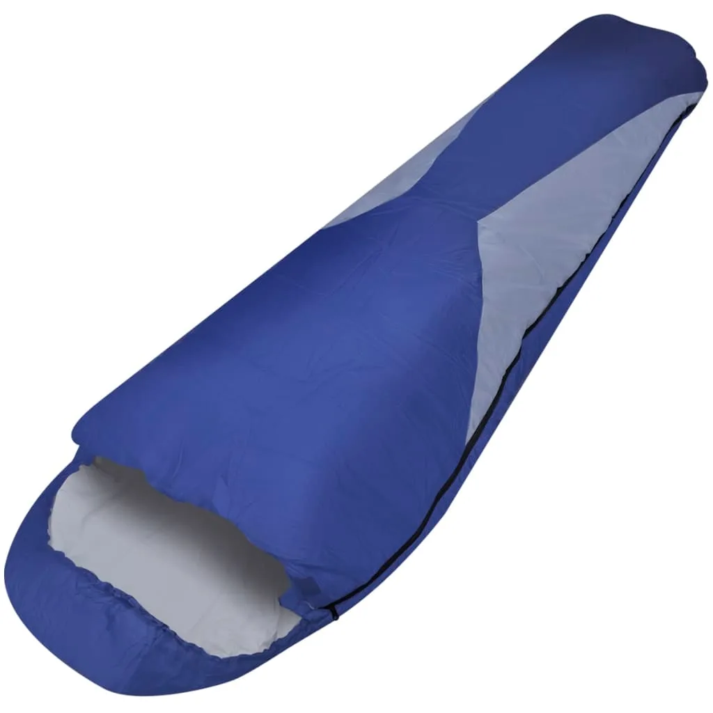 Sac de Couchage Momie Enfant Isolant Bleu Gris 175cm