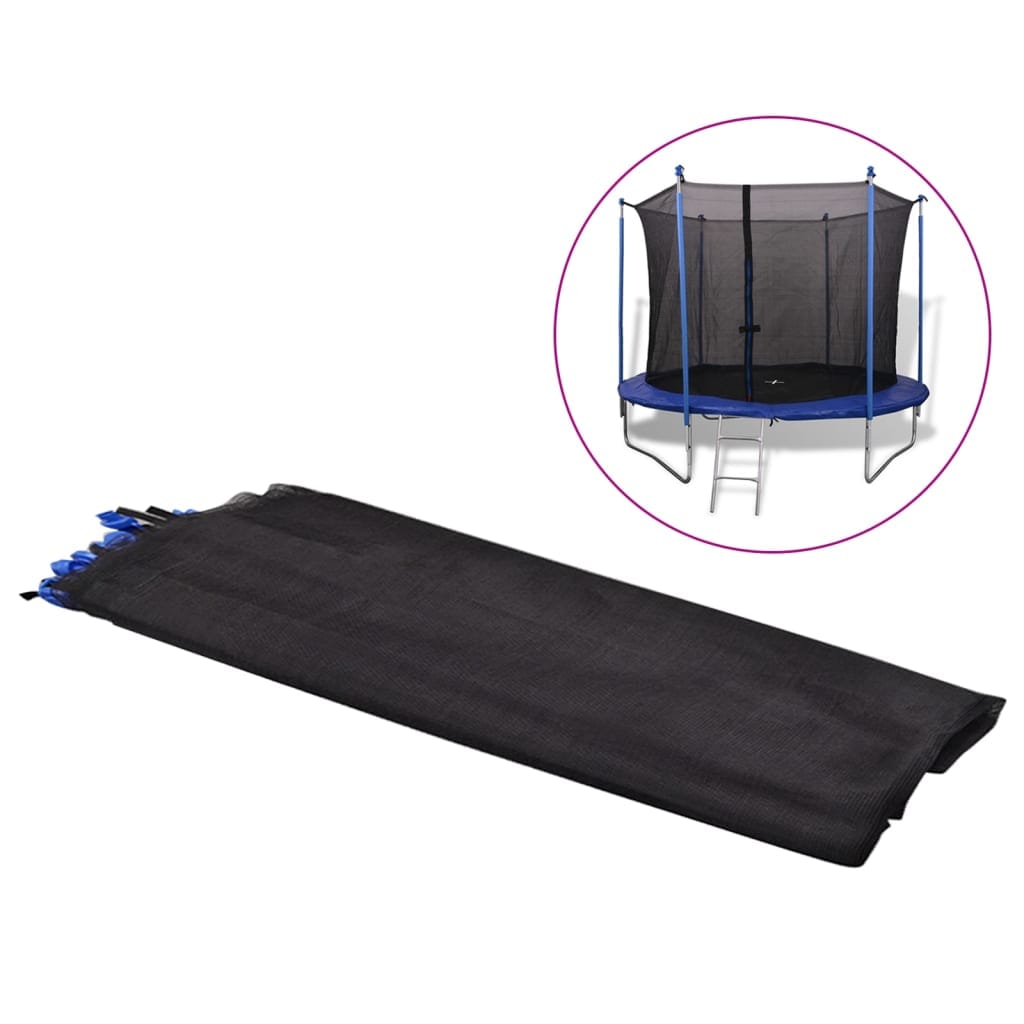 Filet Sécurité Trampoline Rond 3.05m Noir Polyéthylène