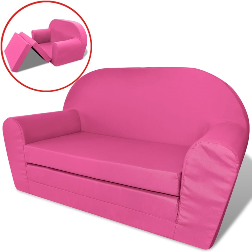 Chaise Longue Pliable Rose Confortable pour Enfants