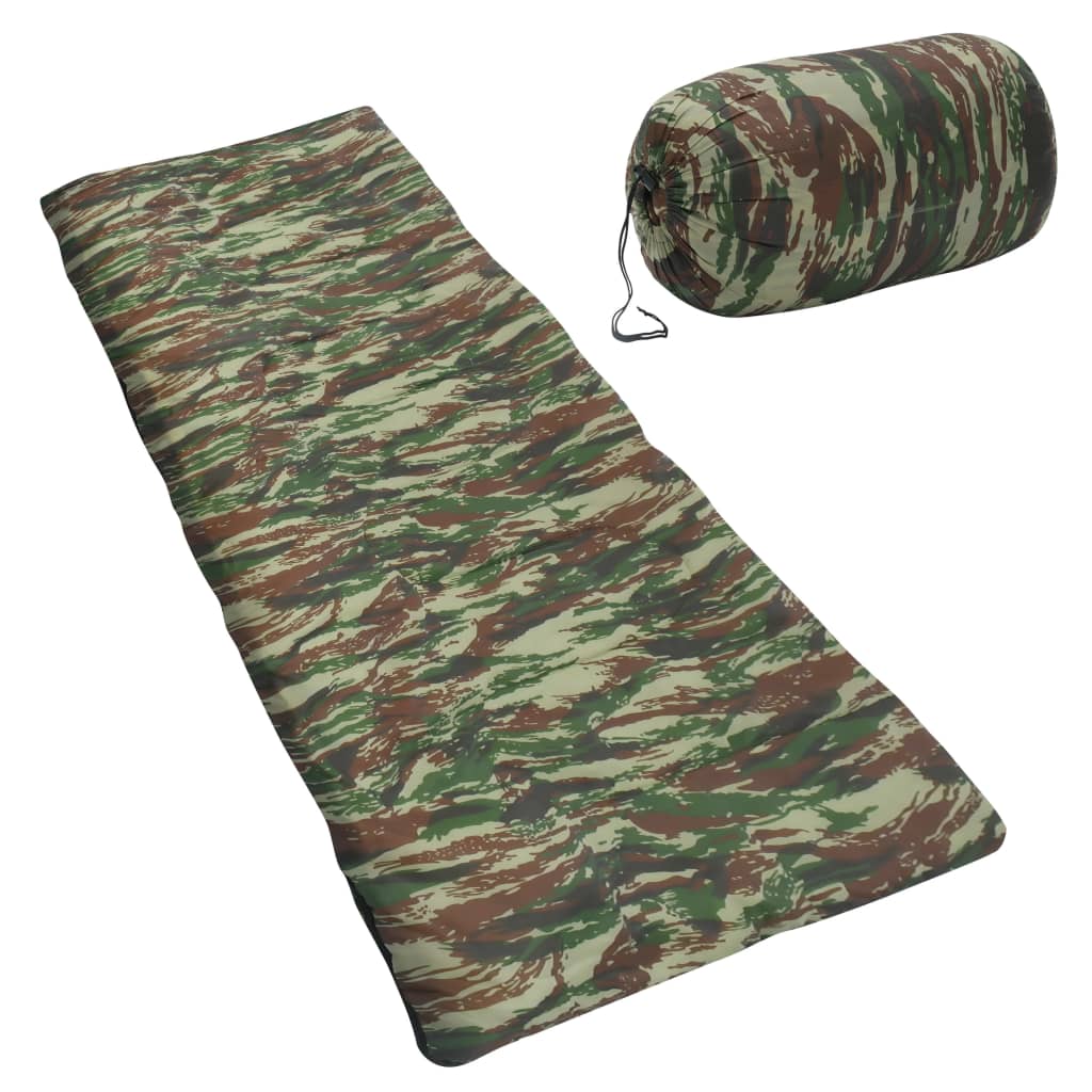 Sac de couchage enfants camouflé 670g confort 20°C léger extérieur