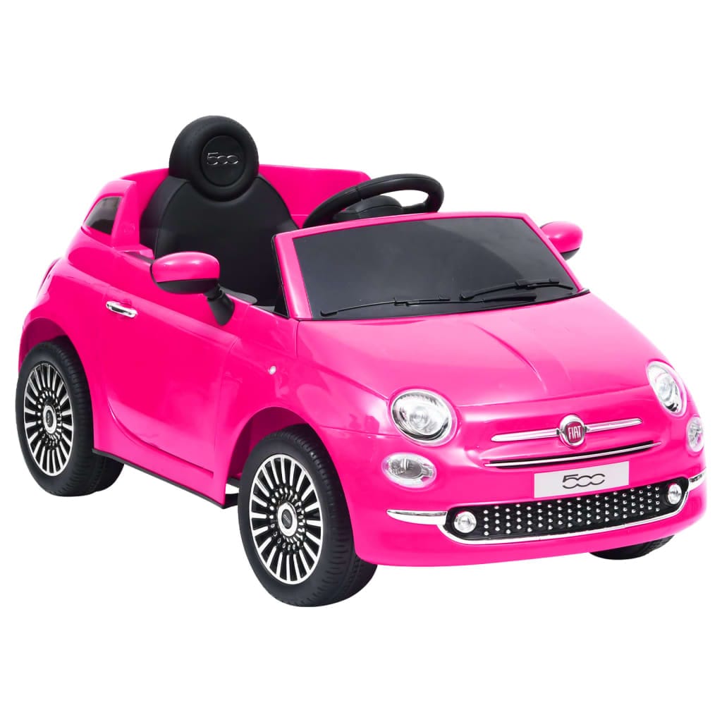 Voiture électrique enfants Fiat 500 Rose 12V Licence Officielle