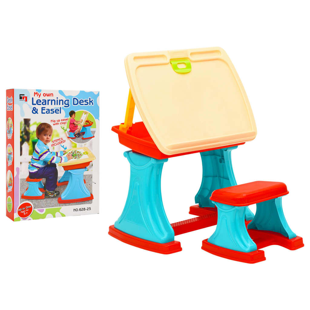 Bureau Chevalet Apprendissage Réglable pour Enfants Multicolore