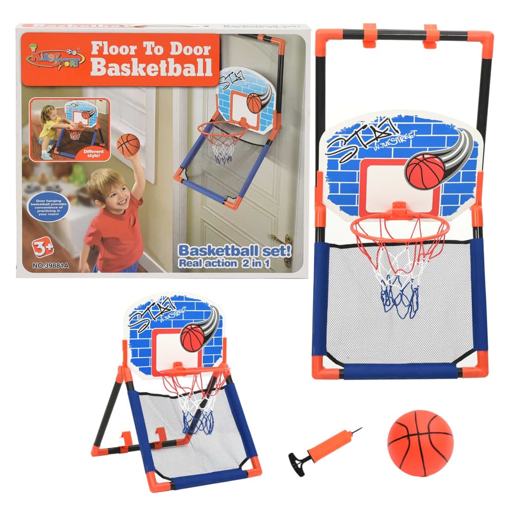 Panier de Basket Porte Enfants Mural Sol Multifonctionnel