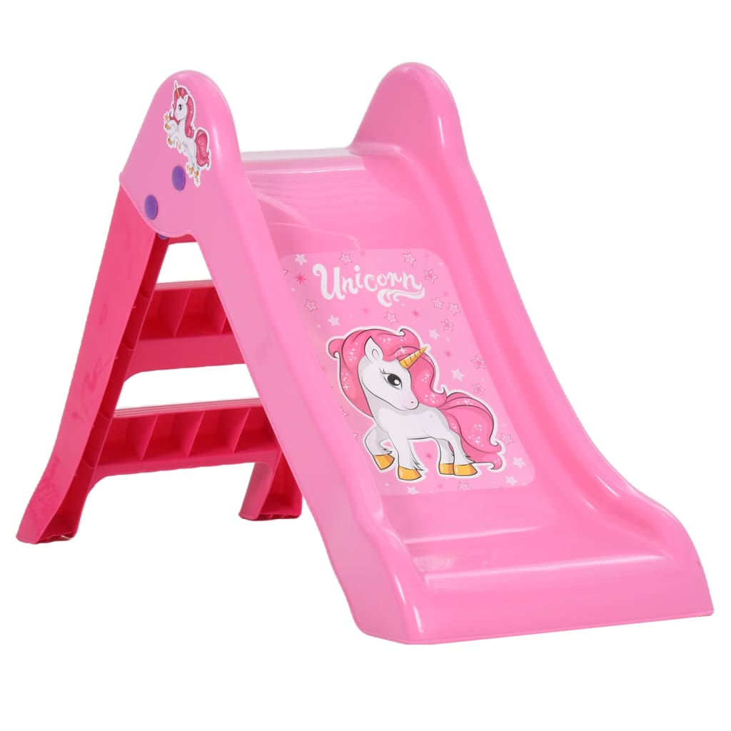 Toboggan Pliable Enfants Rose 111 cm Intérieur Extérieur