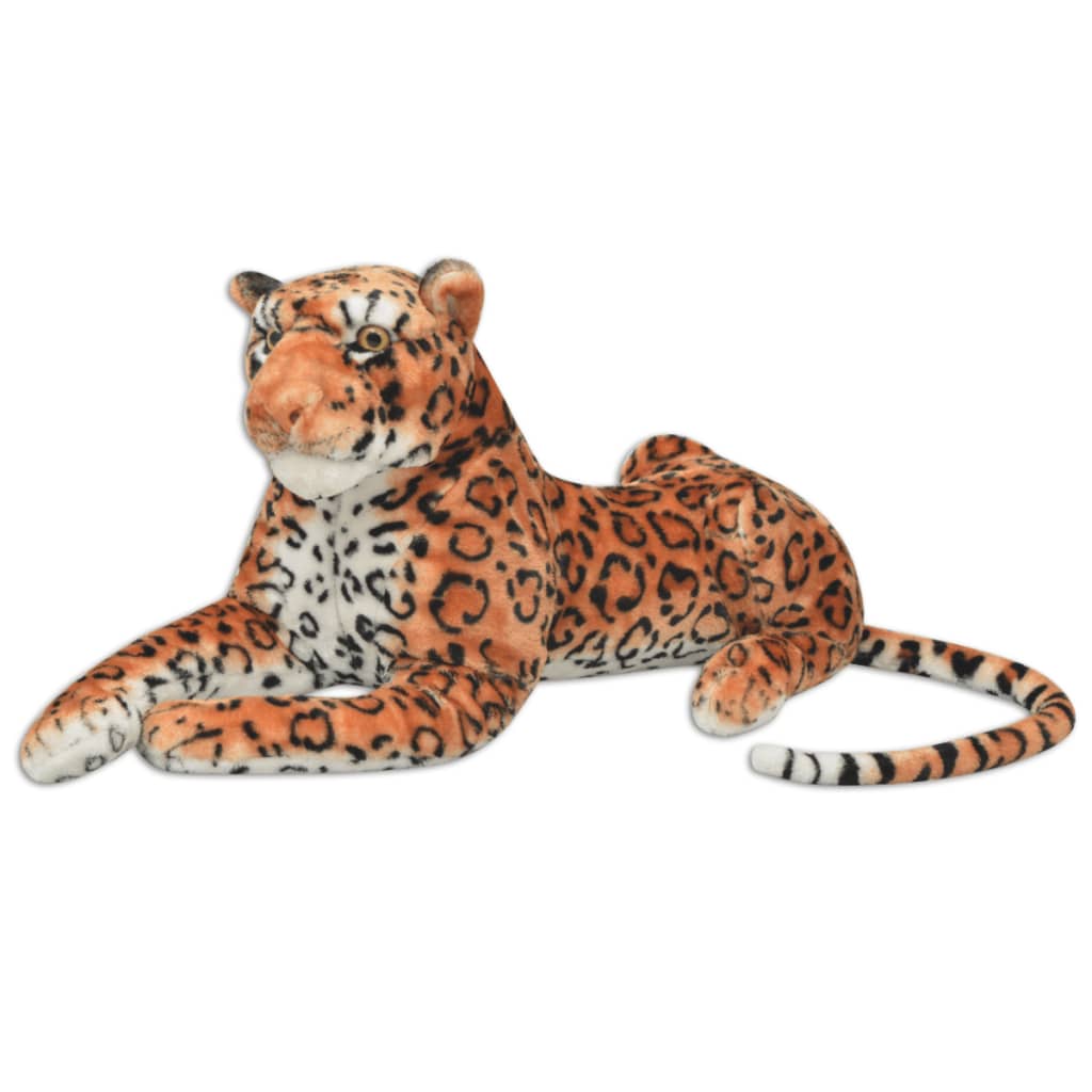 Peluche Léopard XXL Marron Enfants Grande 146cm Câlin Jouet