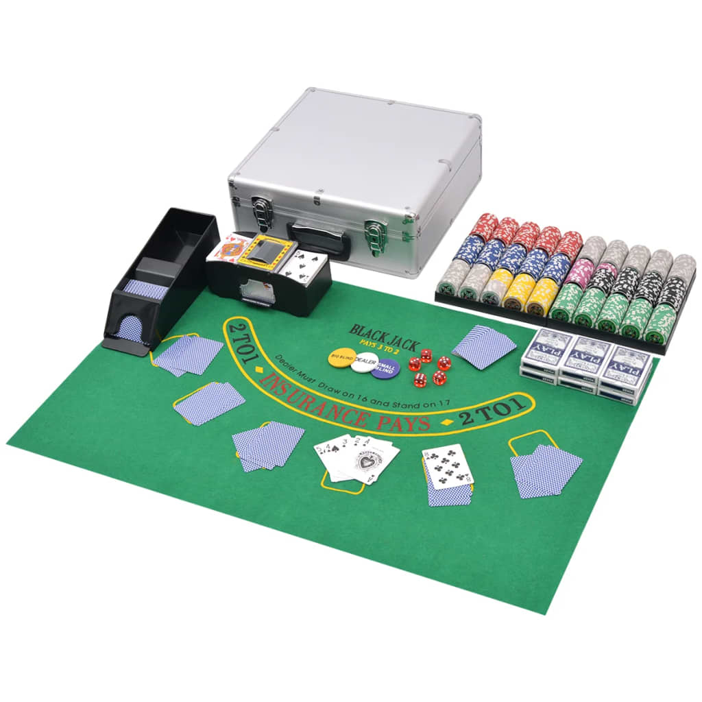 Jeu Poker Blackjack Jetons Laser 11.5g Complet Casino