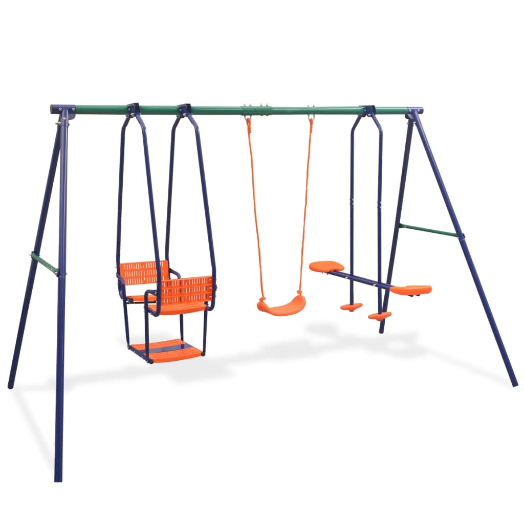 Ensemble Balançoire 5 Sièges Jardin Enfants 3-10 Ans
