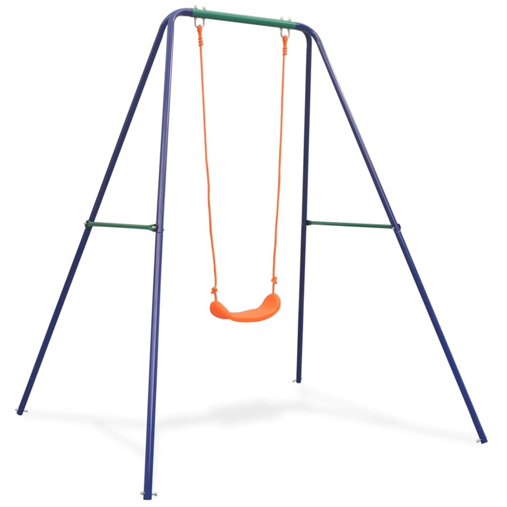 Balançoire Simple Orange Enfant Acier Durable Jardin