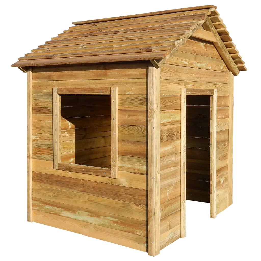 Maisonnette Extérieure Bois Pin 123x120x146 cm Jardin Enfant