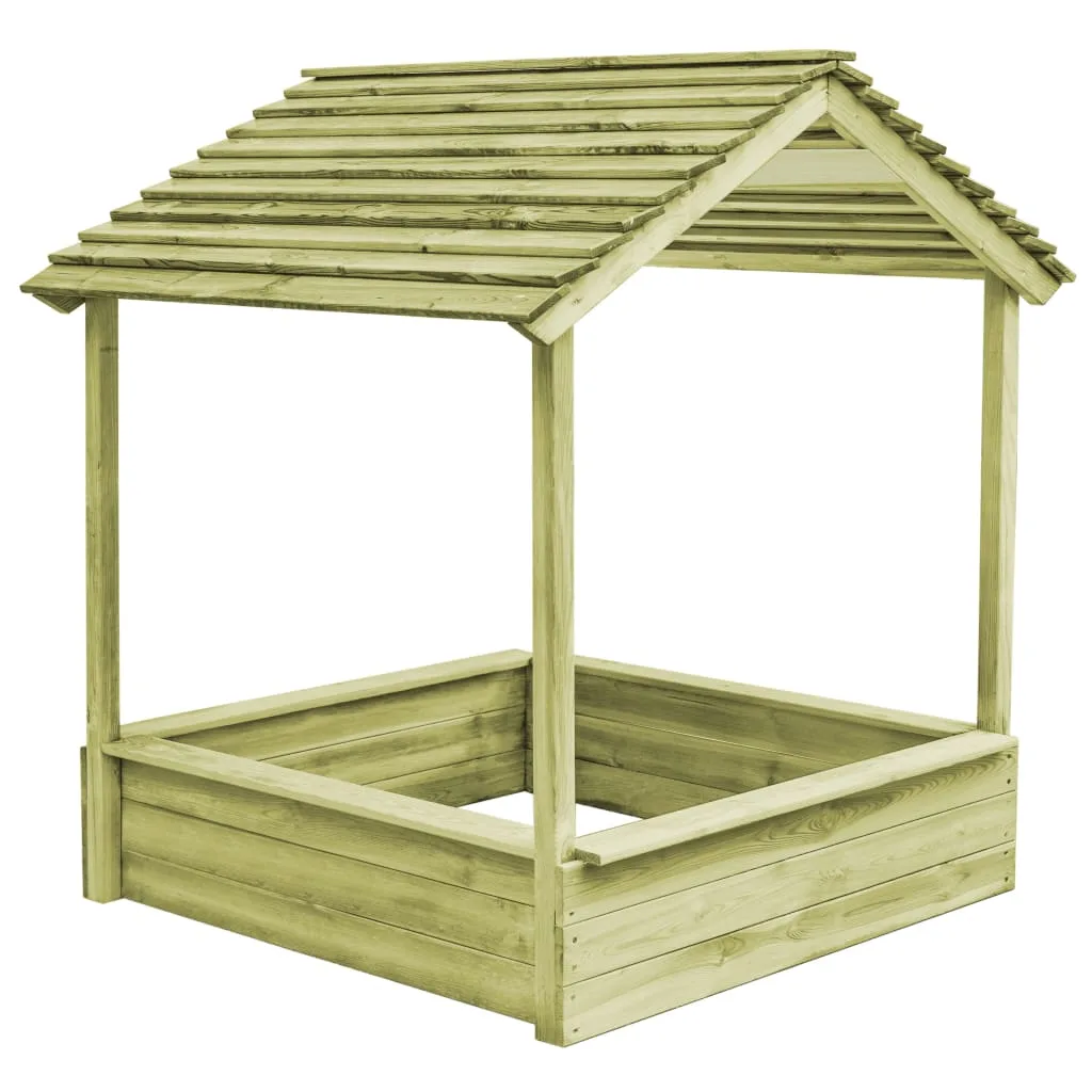 Maisonnette Jardin Bac Sable Pin Massif 128x120x145 cm