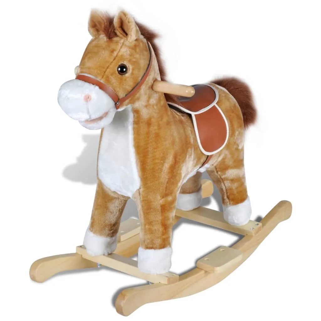 Cheval à Bascule Peluche Bébé 24 Mois – Jouet Éveil 40kg
