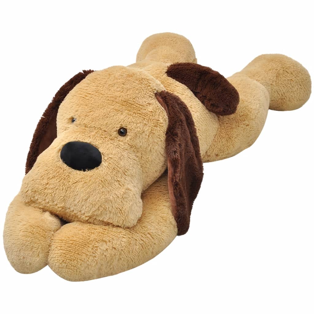 Chien Peluche XXL 120 cm Marron Doux Cadeau Enfants