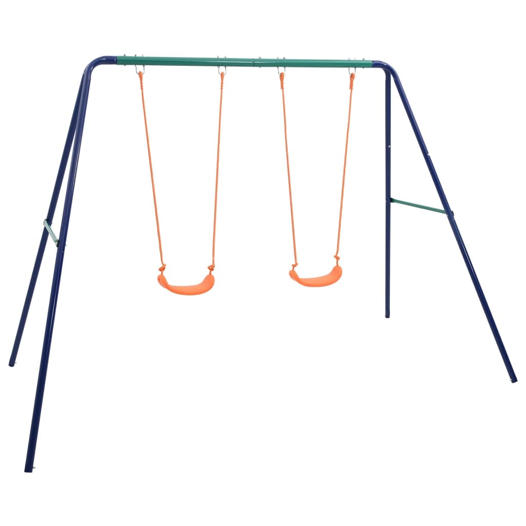 Balançoire 2 places acier extérieur enfant 3-10 ans 90 kg