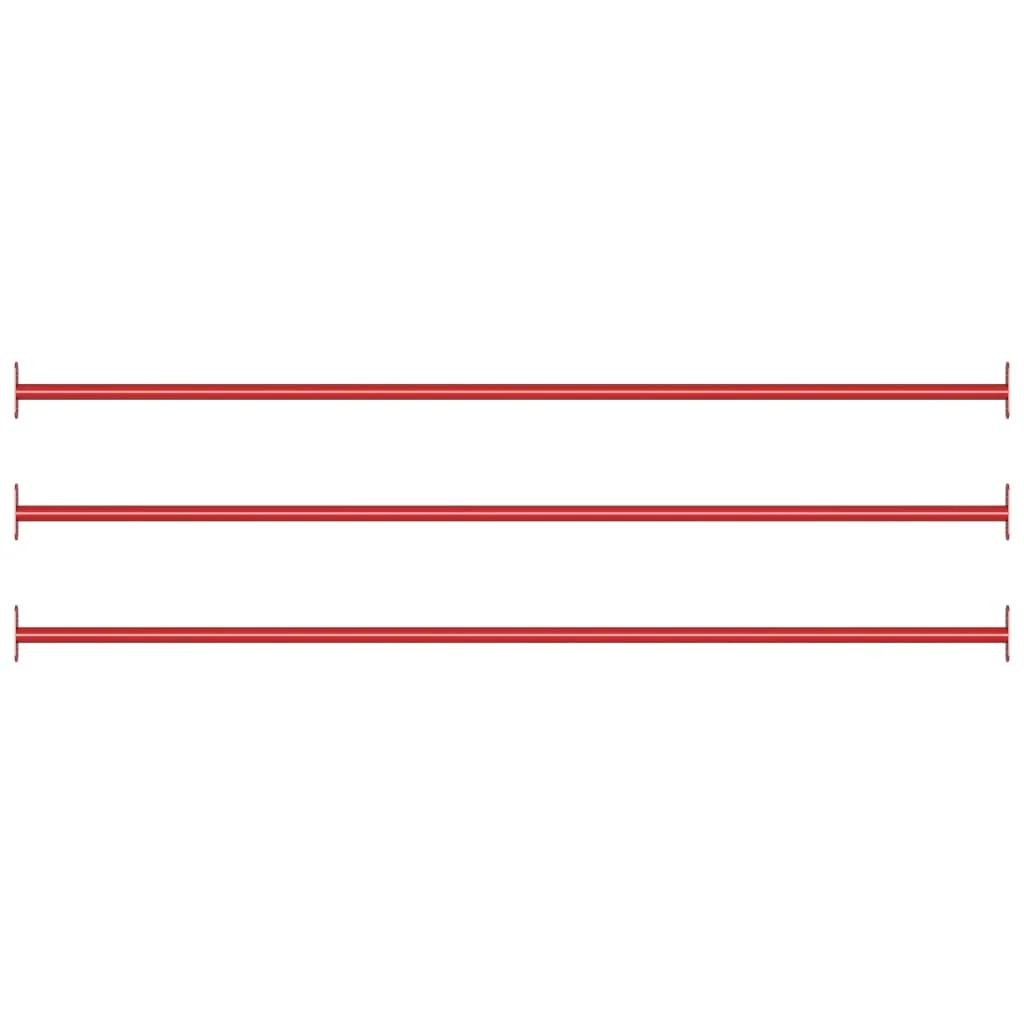 Barres Fixes Exercice Enfants 3 Pièces 125 cm Acier Rouge