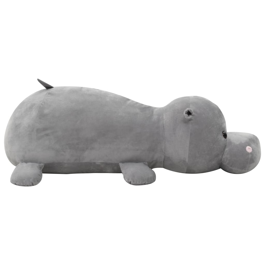 hippopotame en peluche Gris