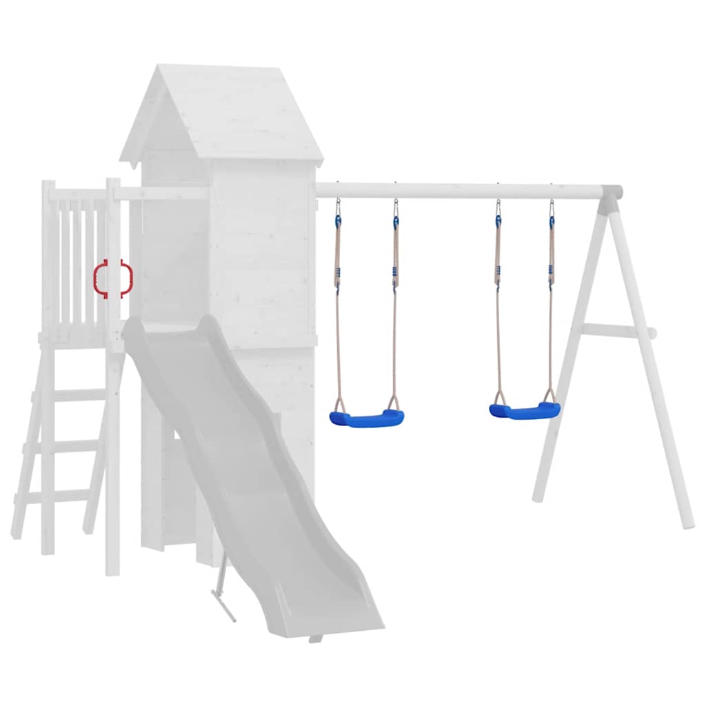 Sièges de balançoire avec cordes 2 pcs bleu 37×15 cm PE