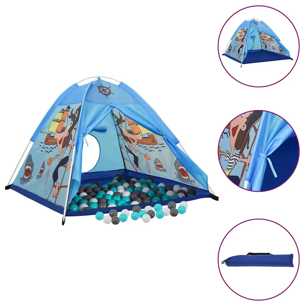 Tente de jeu pour enfants avec 250 balles Bleu 120x120x90 cm