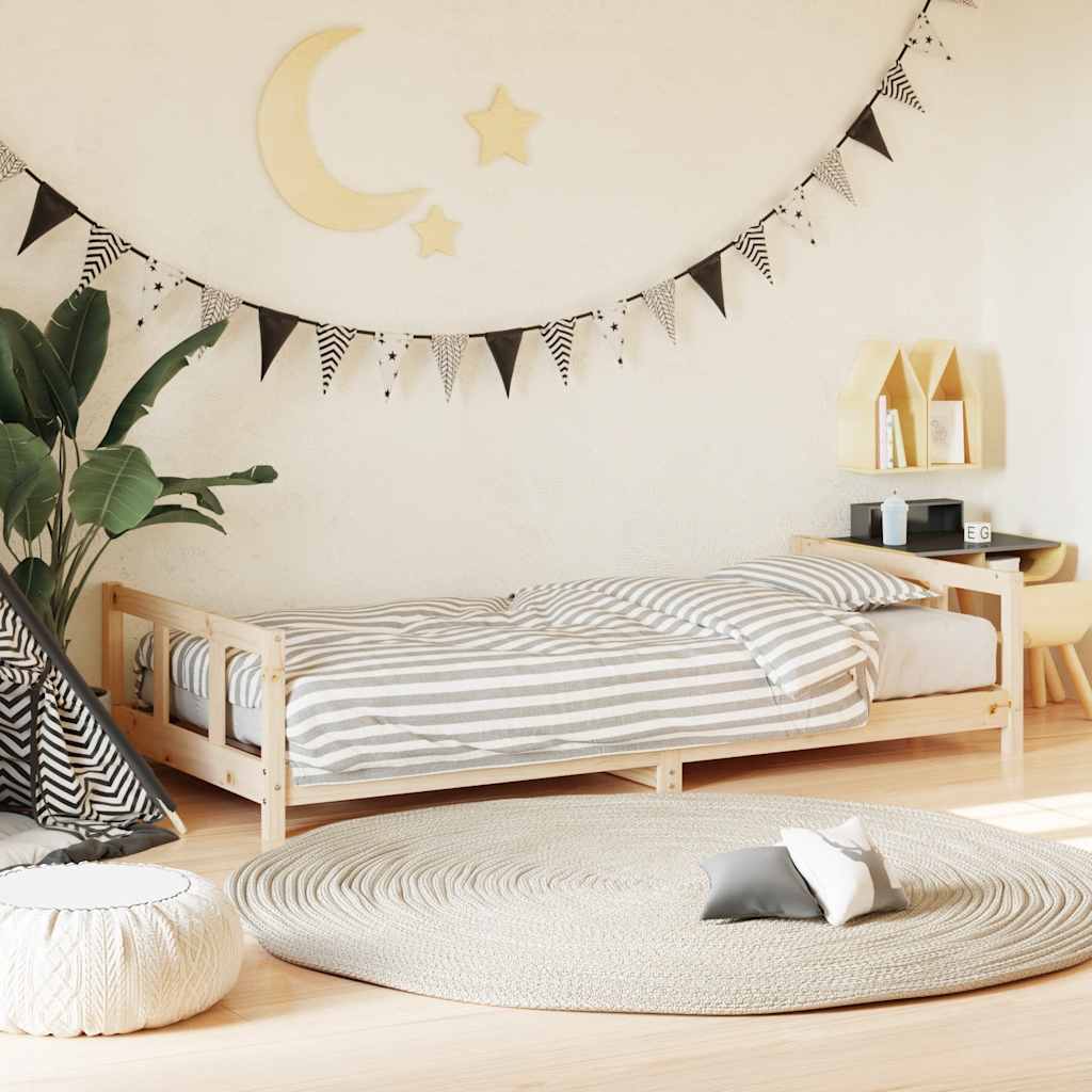 Cadre de lit pour enfants 90×200 cm bois de pin massif