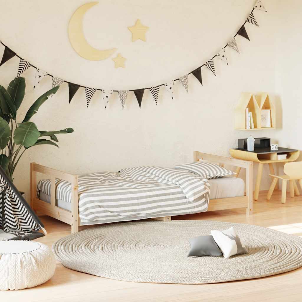 Cadre de lit pour enfant 80×160 cm bois de pin massif