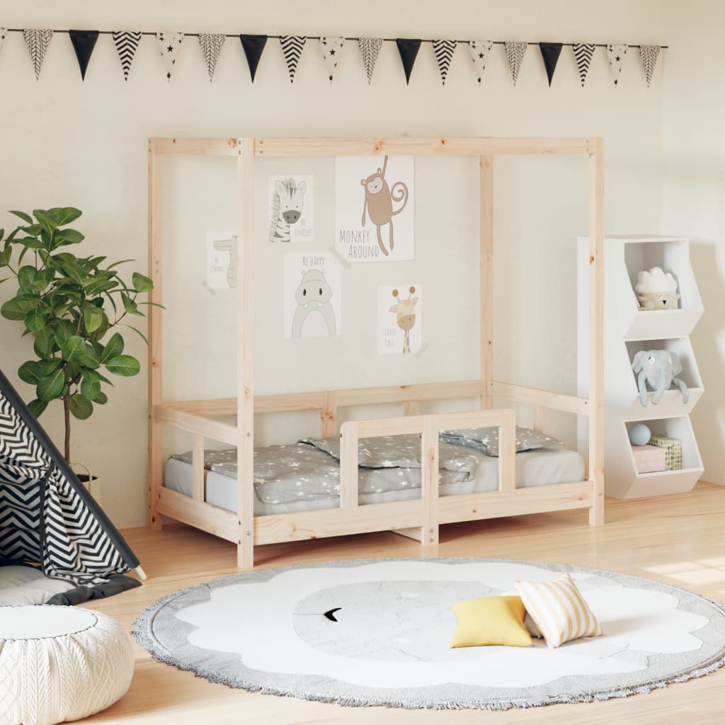 Cadre de lit pour enfant 70×140 cm bois de pin massif