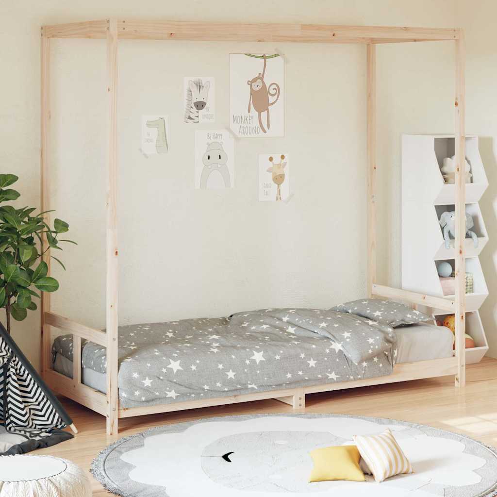 Cadre de lit pour enfants 80×200 cm bois de pin massif