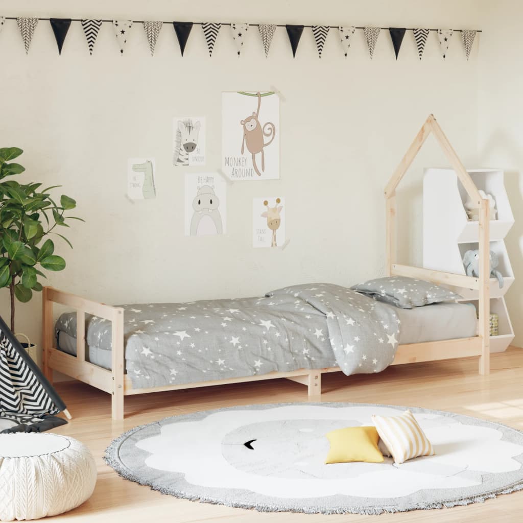 Cadre de lit pour enfants 80×200 cm bois de pin massif