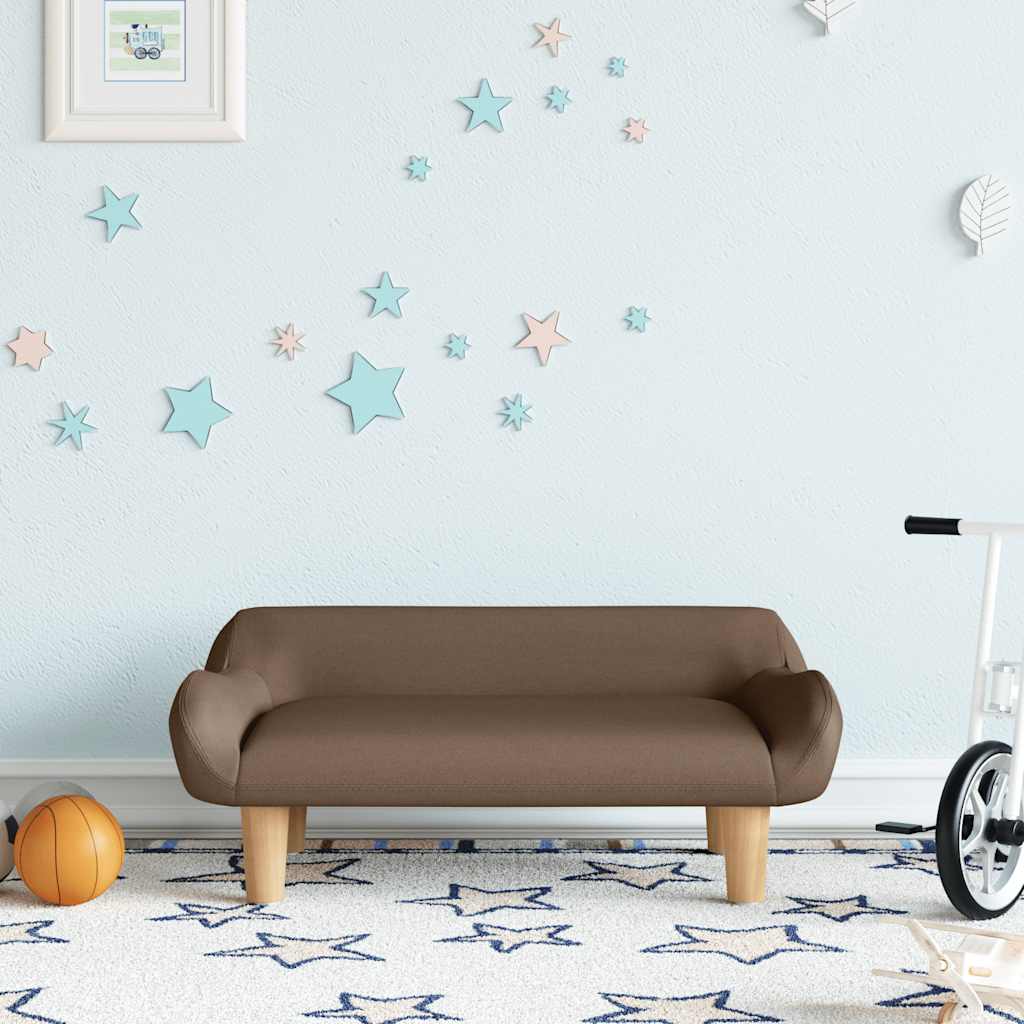 Canapé pour enfants marron 70x40x24 cm tissu