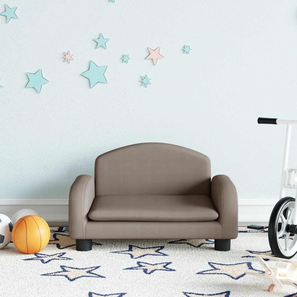 Canapé pour enfants taupe 50x40x30 cm tissu