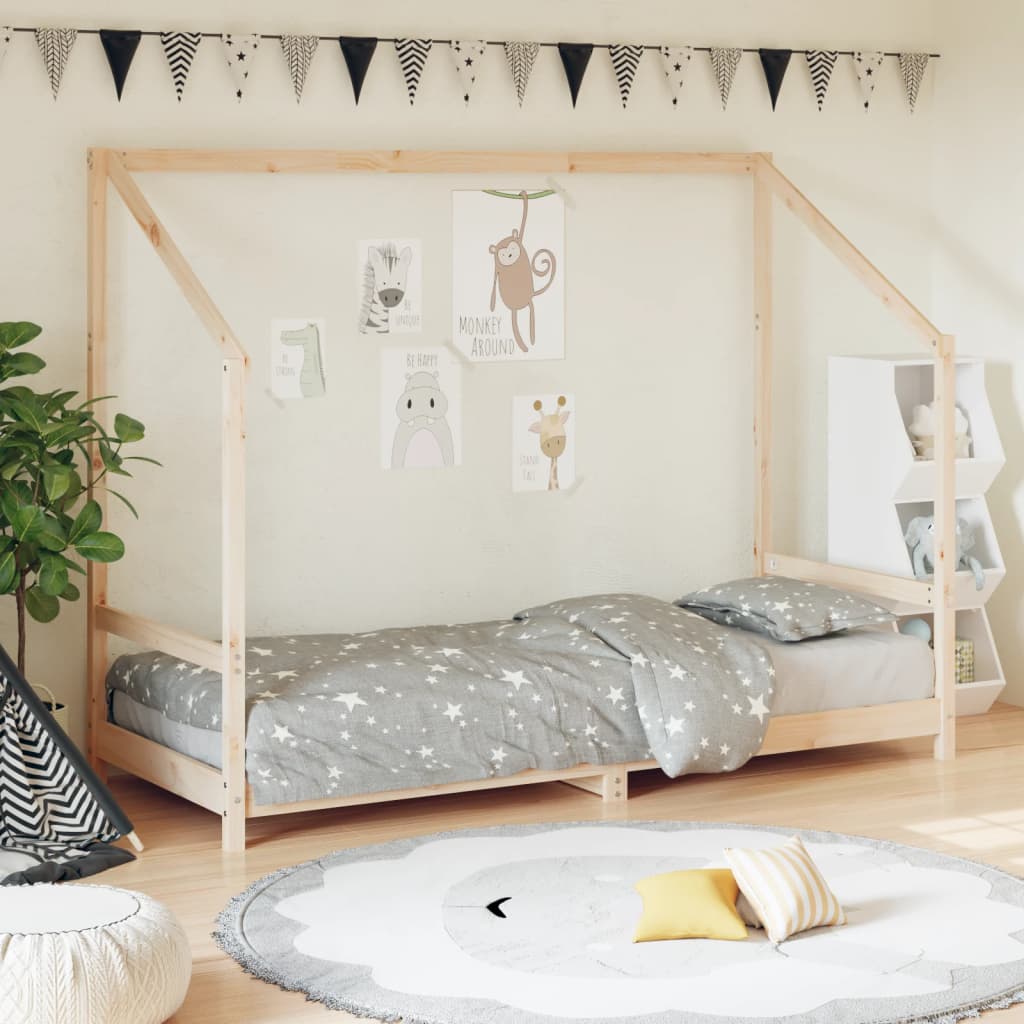 Cadre de lit pour enfants 80×200 cm bois de pin massif