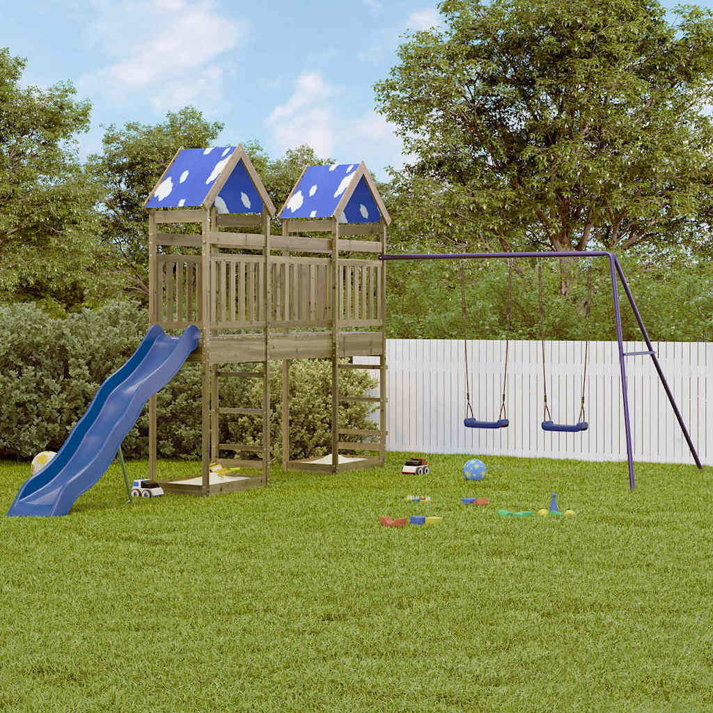 Aire de jeux d’extérieur bois de pin imprégné
