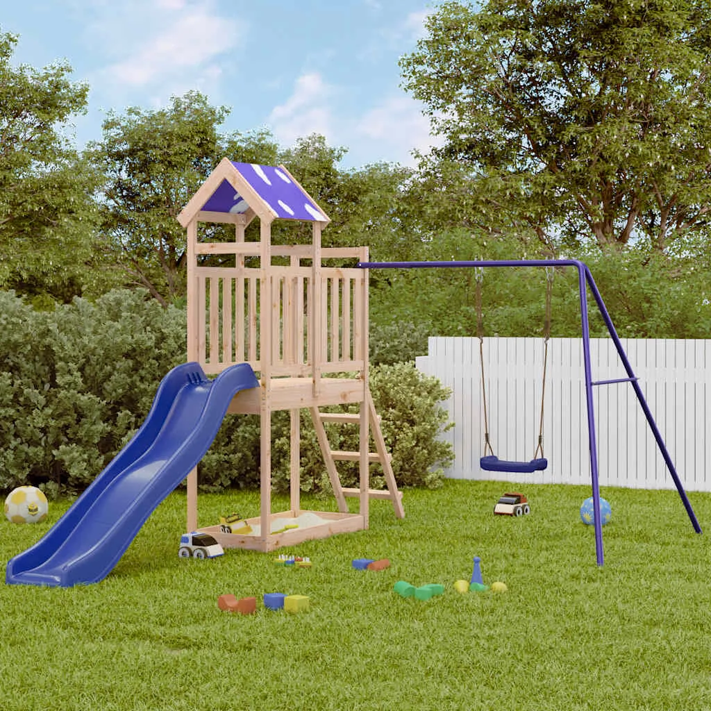 Aire de jeux d&rsquo;extérieur bois de pin massif