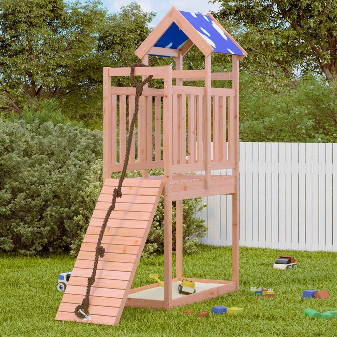 Tour de jeu Marron 52,5 x 110,5 x 215 cm Bois solide de Douglas