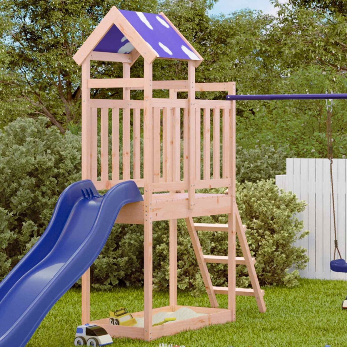 Tour de jeu Marron 52,5 x 110,5 x 215 cm Bois solide de Douglas